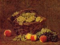 Fantin-Latour, Henri - Basket of White Grapes and Peaches